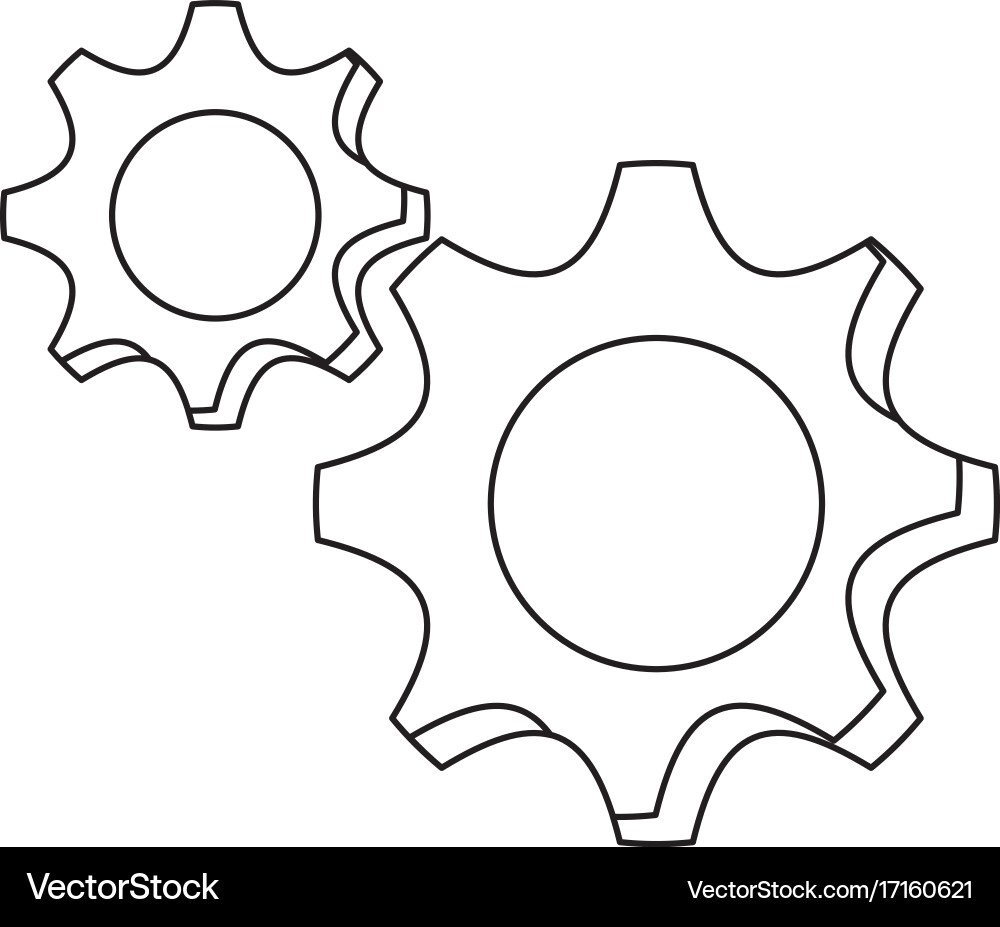 Gear wheels icon Royalty Free Vector Image - VectorStock