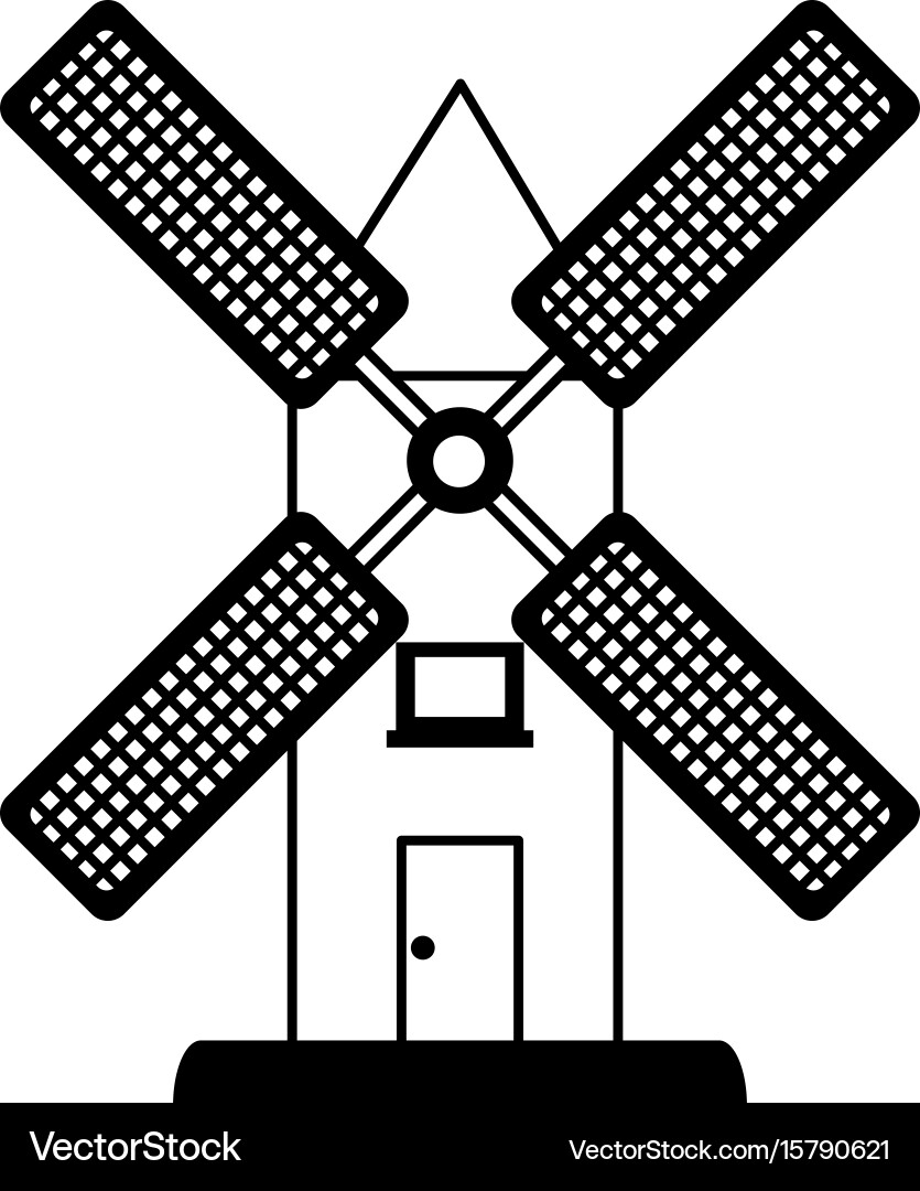 Wind mill icon image Royalty Free Vector Image