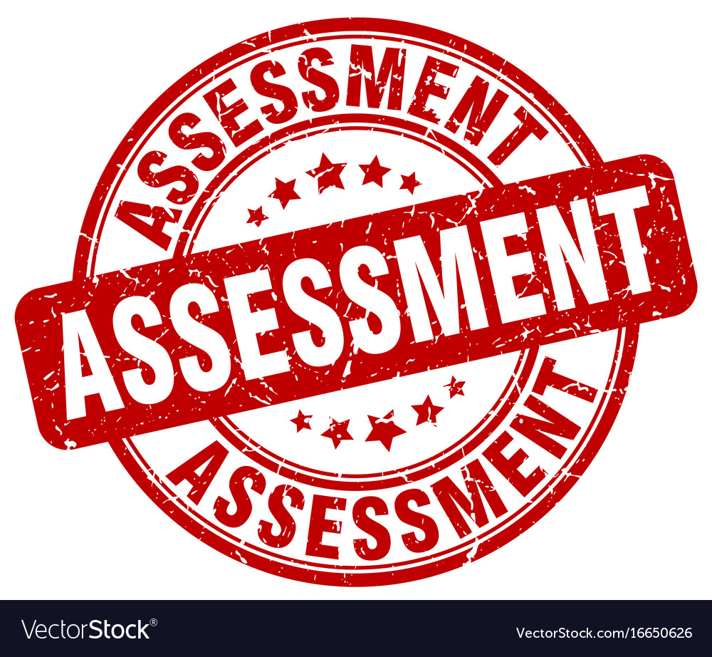 Assessment red grunge stamp Royalty Free Vector Image