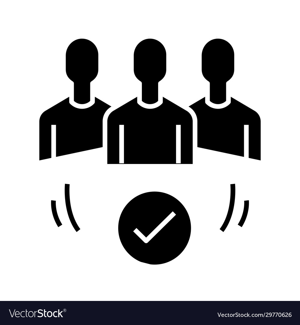 Connecting people black icon concept Royalty Free Vector