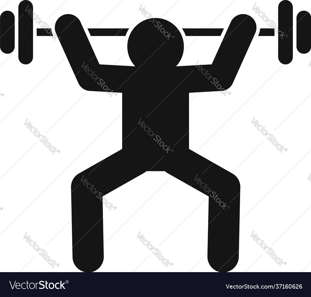 Gym Barbell Training Icon Simple Style Royalty Free Vector