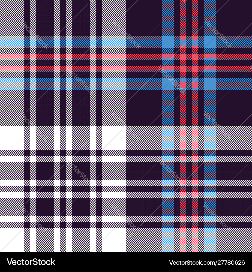 Herringbone plaid pattern seamless texture Vector Image