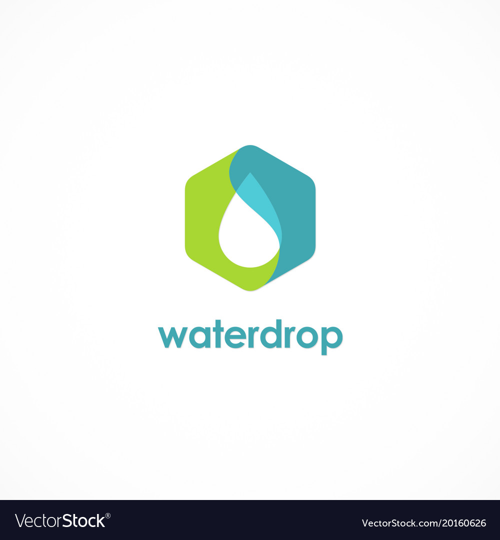 Water drop icon logo Royalty Free Vector Image