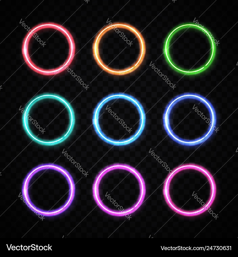 Circle background round frames set logo Royalty Free Vector