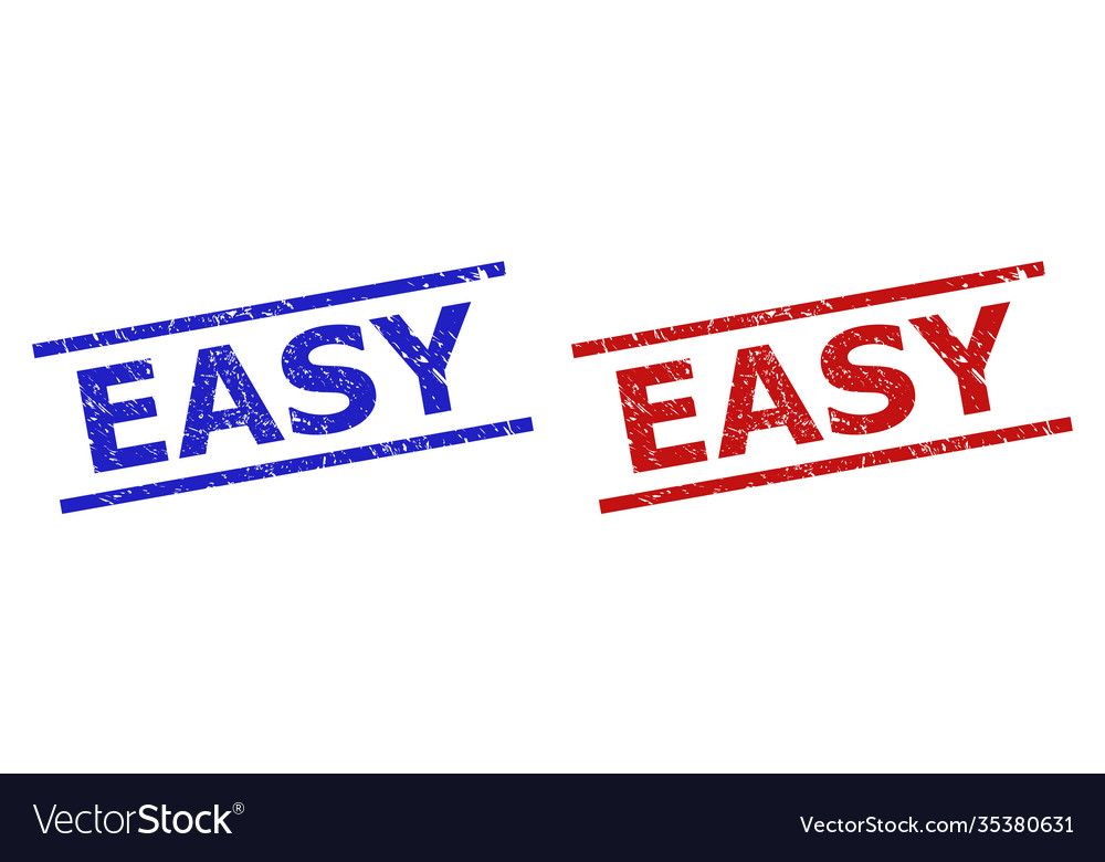 Easy Seals With Distress Style And Parallel Lines Vector Image