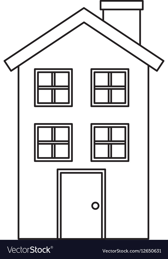 Exterior building isolated icon Royalty Free Vector Image