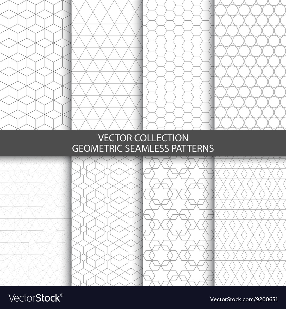 Geometric ornamental patterns vector image Geometric ornamental patterns