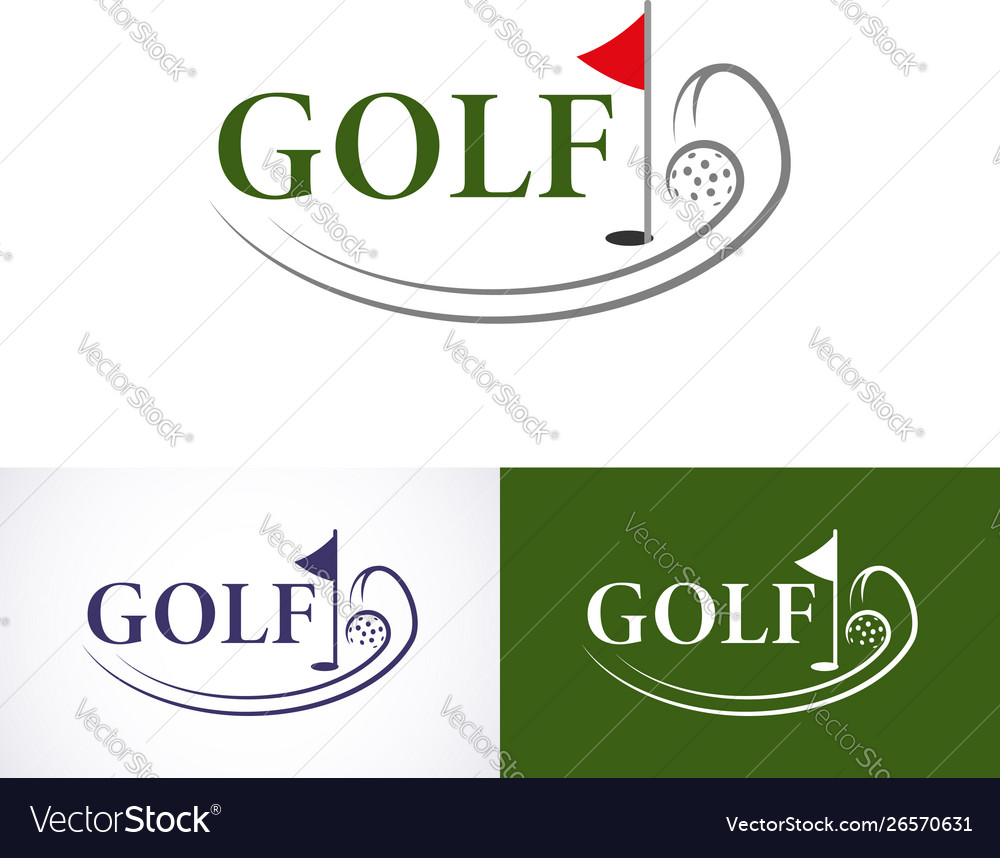 Set golf logo template the is designed vector image Set golf logo template the is designed