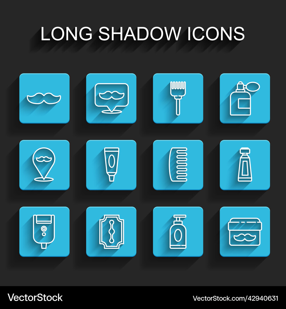 Set line electric razor blade for men blade Vector Image