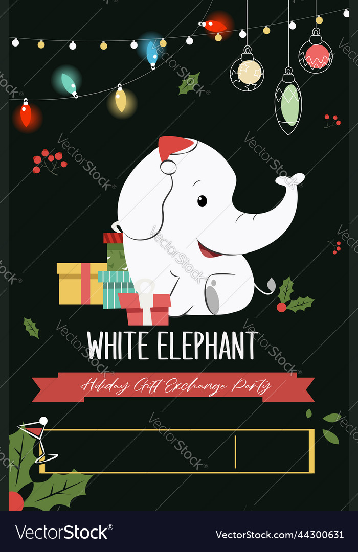 White Elephant Gift Exchange Invitation