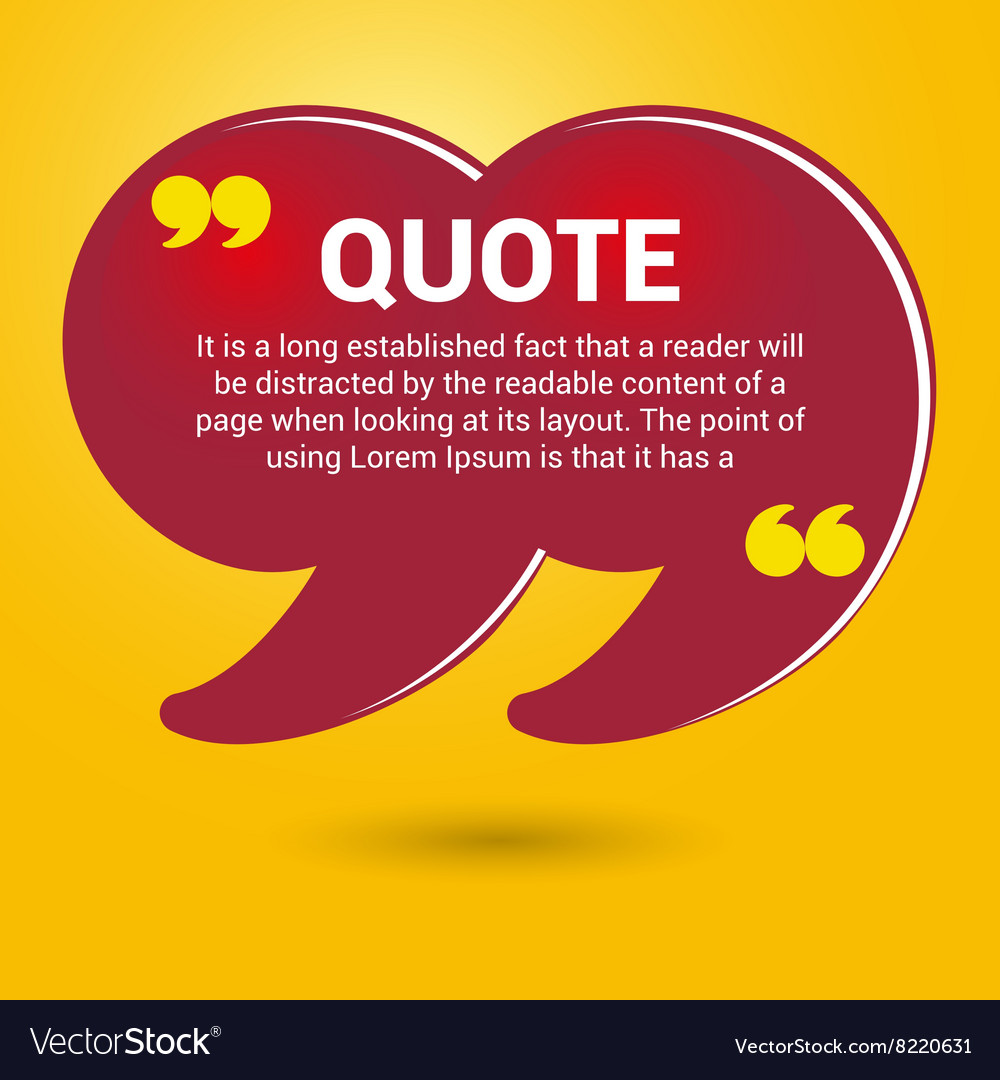 Yellow quotation marks Royalty Free Vector Image