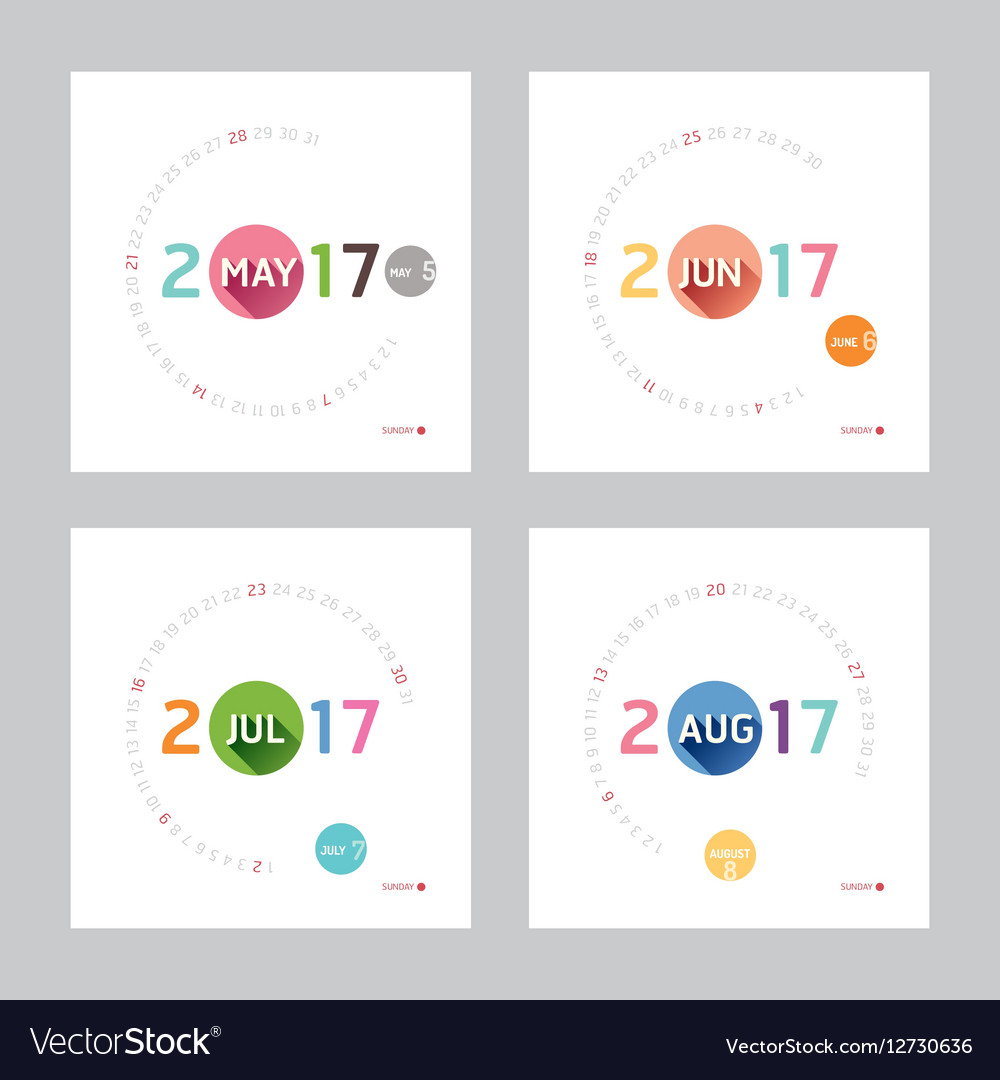 2017 calendar design Royalty Free Vector Image