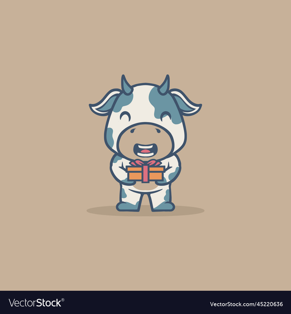 Süße Kuh Lizenzfreies Vektorbild VectorStock