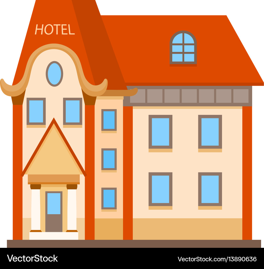 Hotel flat icon Royalty Free Vector Image - VectorStock
