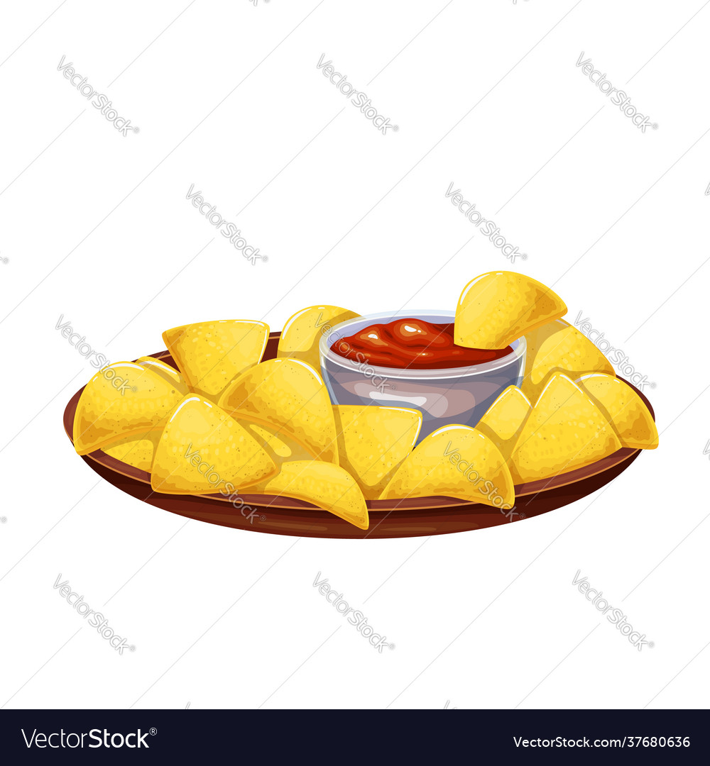 Nachos Icon Traditional Mexican Food Royalty Free Vector