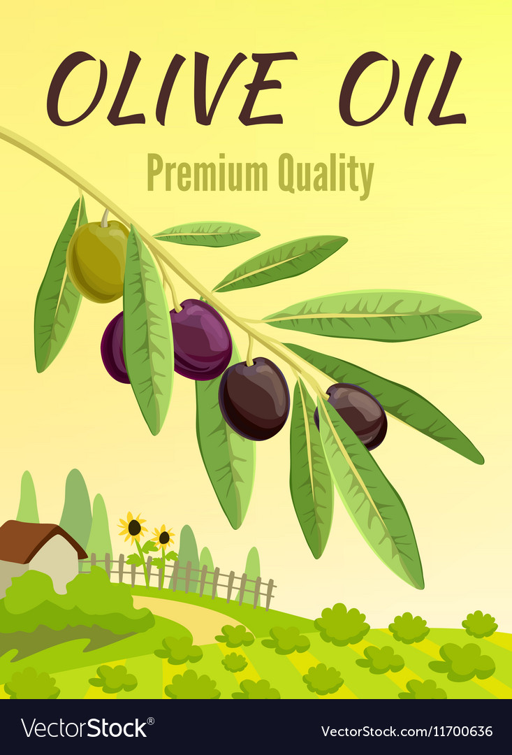 olive colored poster royalty free vector image