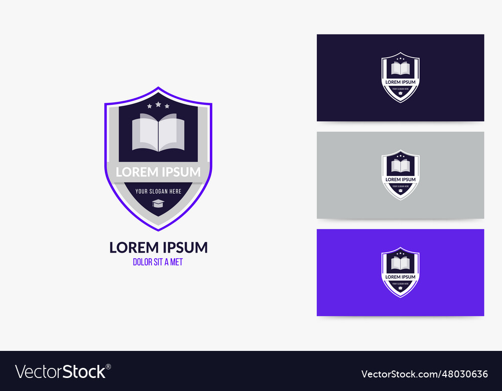 University and college school logo education Vector Image