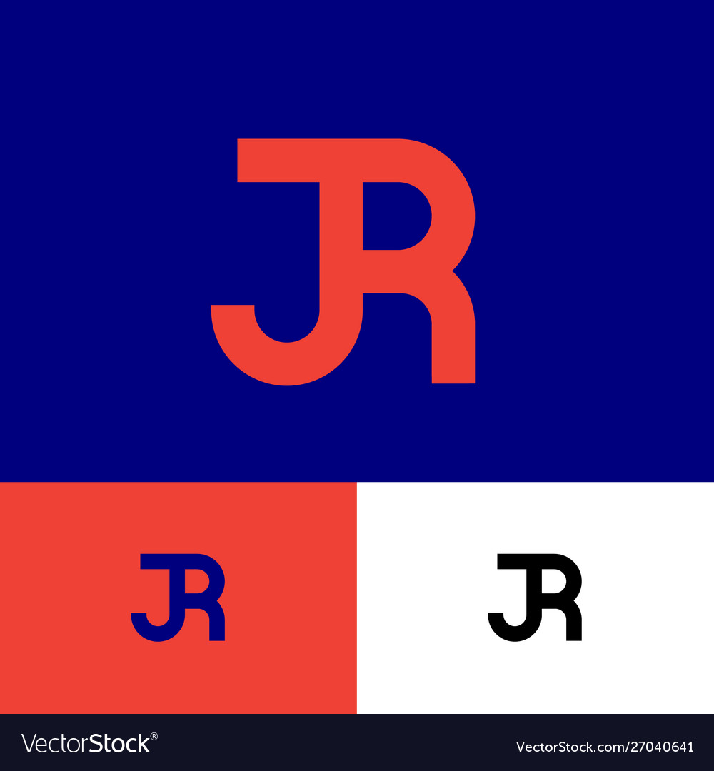 j-and-r-monogram-consist-orange-letters-royalty-free-vector