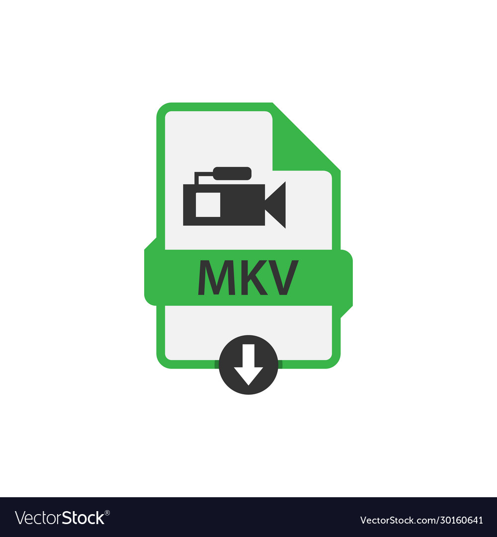 Mkv download video file Royalty Free Vector Image