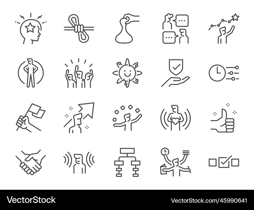 Soft skill icon set Royalty Free Vector Image - VectorStock