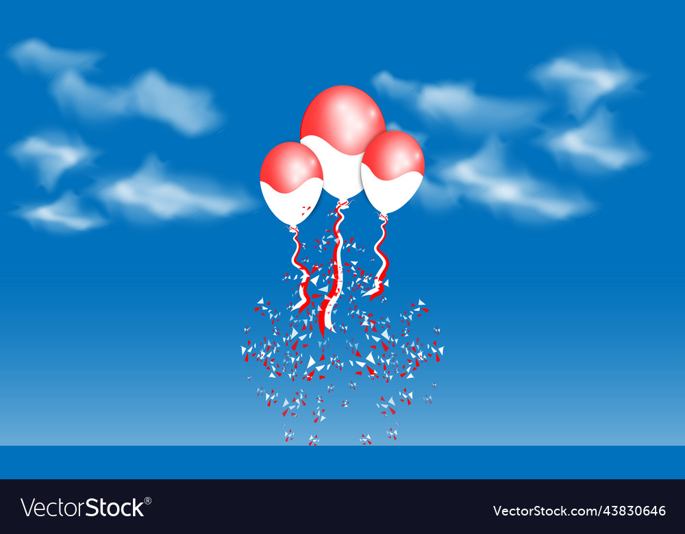 Balloons floating in the sky Royalty Free Vector Image