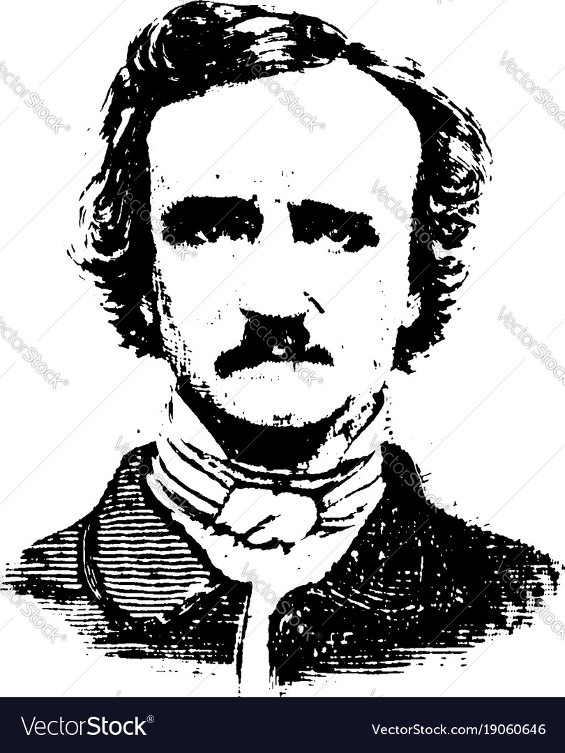 Edgar a poe vintage Royalty Free Vector Image - VectorStock