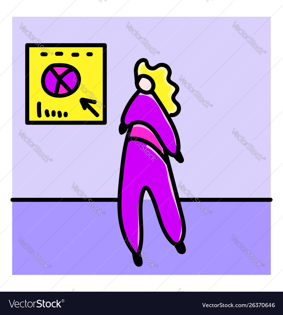 Girl With Blonde Hair On White Background Vector Image