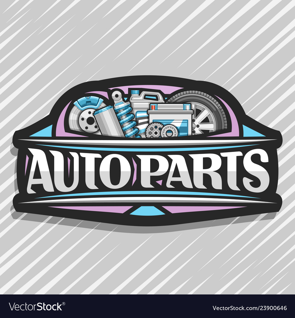 Logo for auto parts store Royalty Free Vector Image