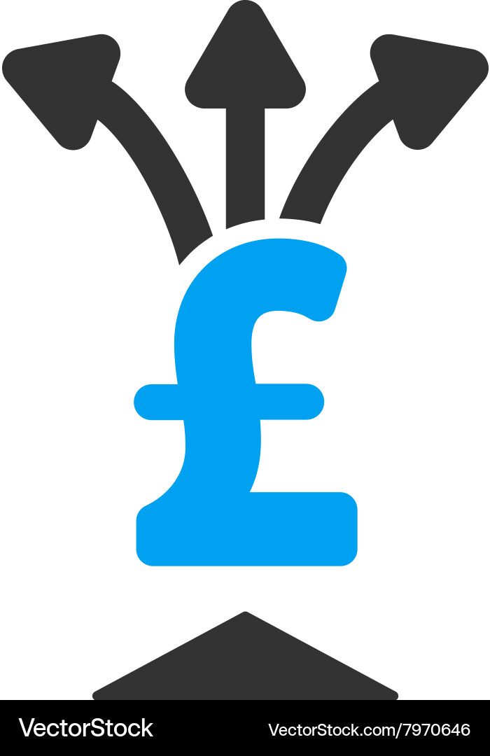Share pound flat icon symbol Royalty Free Vector Image