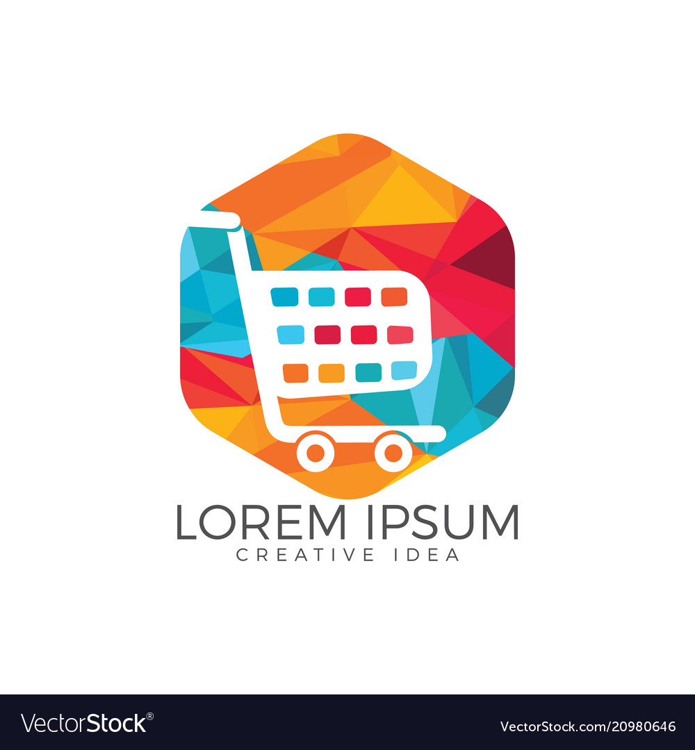 Shopping logo design Royalty Free Vector Image