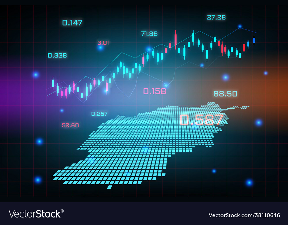 Stock market background or forex trading business Vector Image