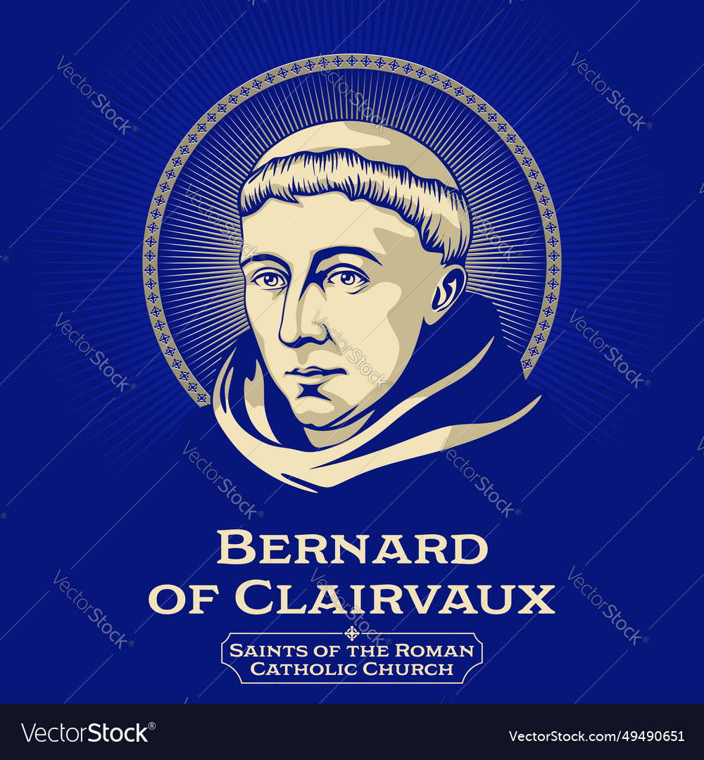 Catholic Saints Bernard Of Clairvaux Royalty Free Vector