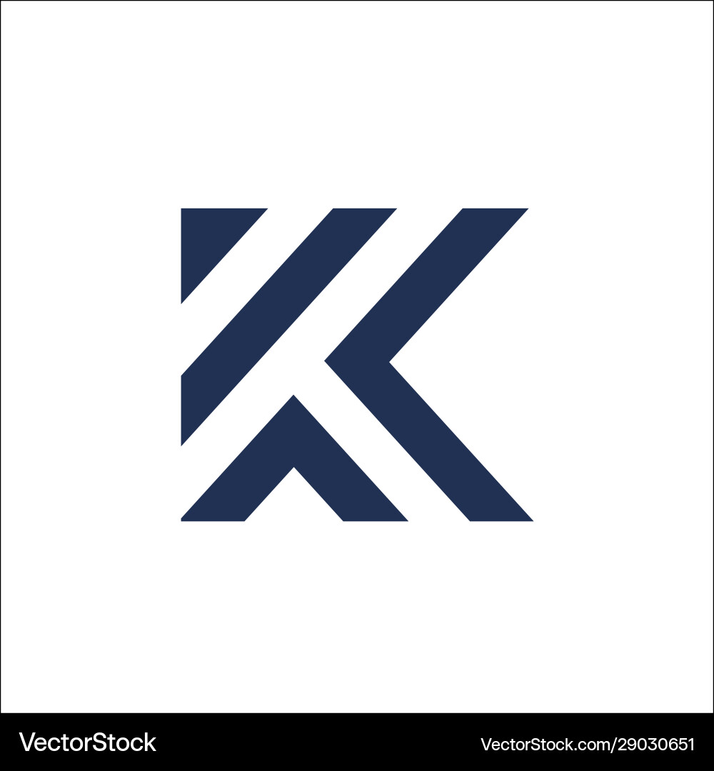 Initials letter k logo Royalty Free Vector Image