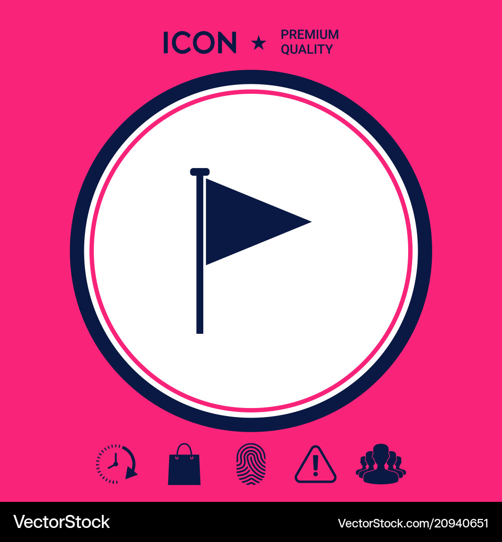 Triangle flag icon Royalty Free Vector Image - VectorStock
