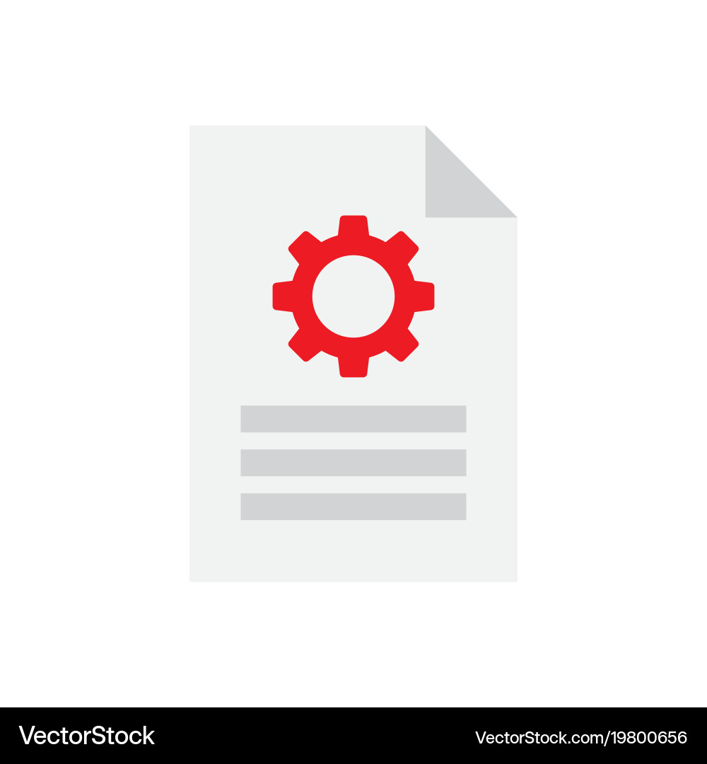 Document settings icon Royalty Free Vector Image