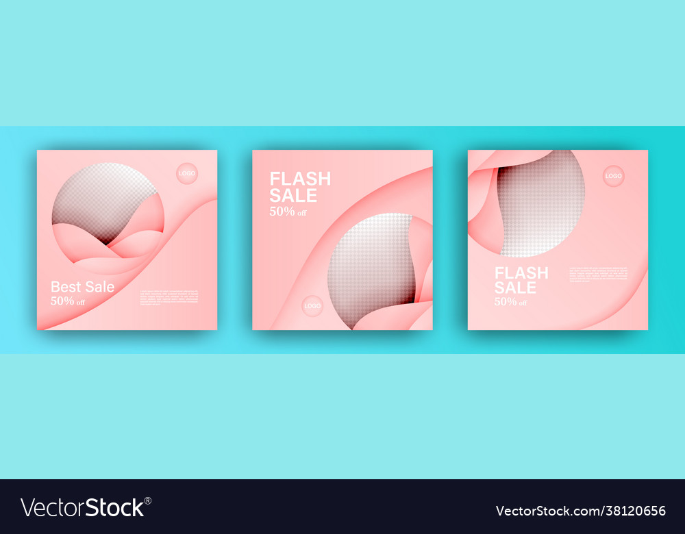 Editable social media post templates facebook Vector Image