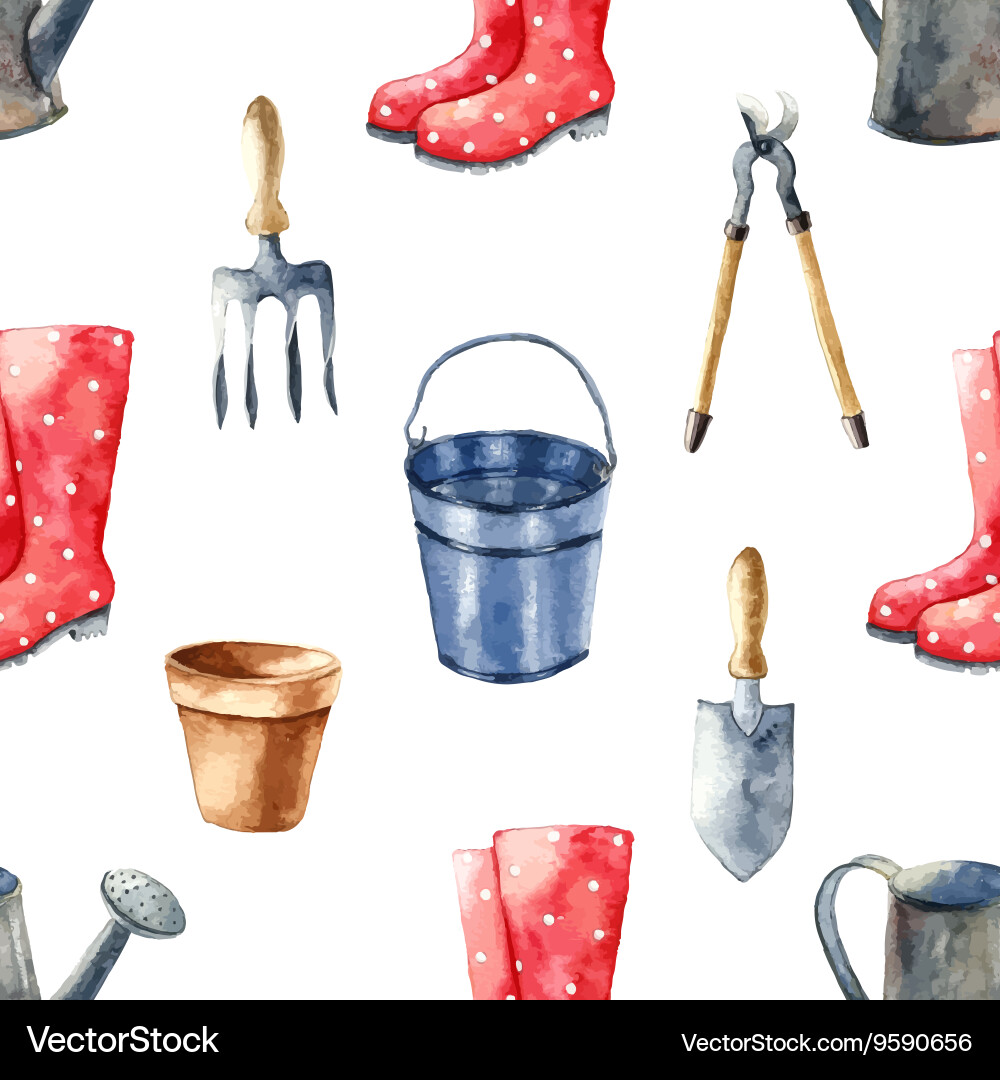 Garden tools set Royalty Free Vector Image - VectorStock