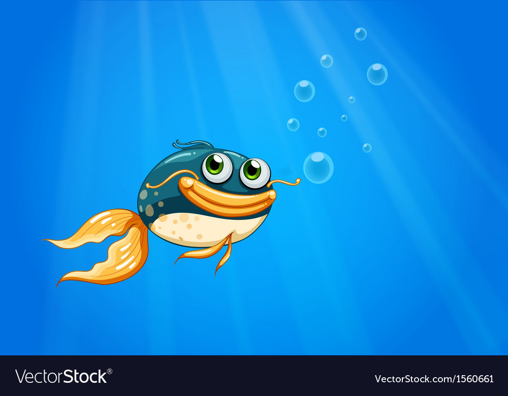 A fish with big mouth under the ocean Royalty Free Vector A fish with big mouth under the ocean Royalty Free Vector
