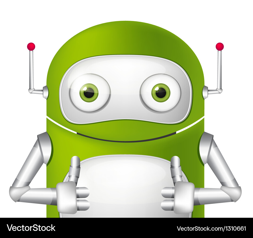 Cute robot Royalty Free Vector Image - VectorStock