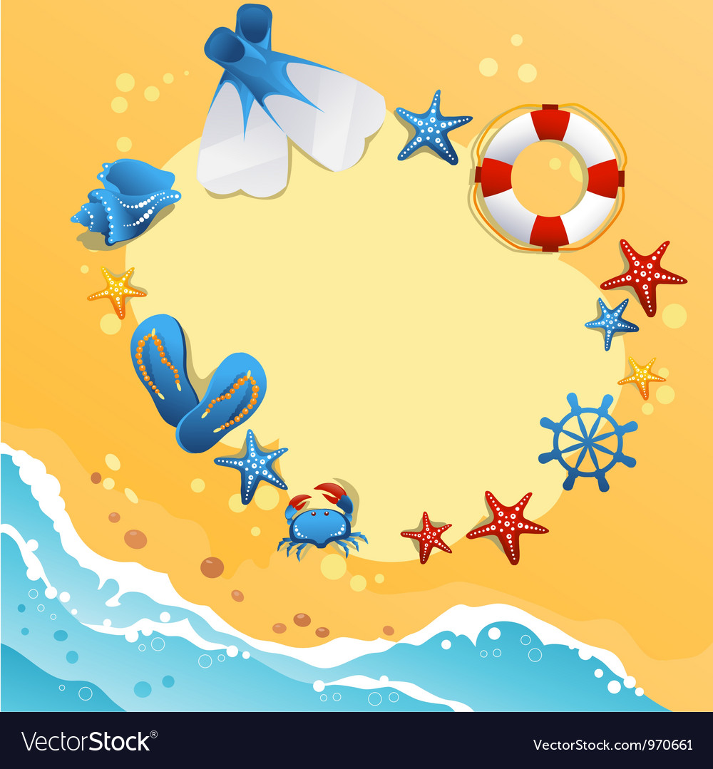template design of summer beach banner royalty free vector