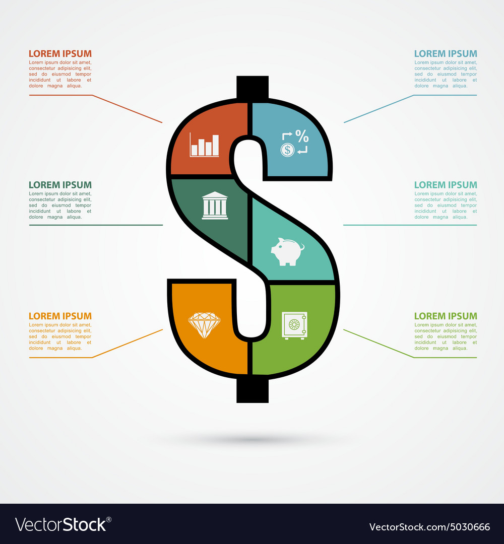 Investment infographic Royalty Free Vector Image