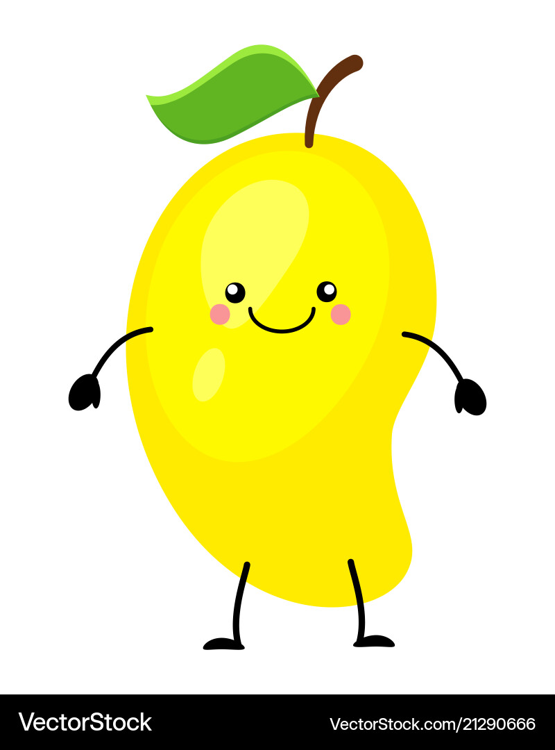 Mango in flat style isolate Royalty Free Vector Image