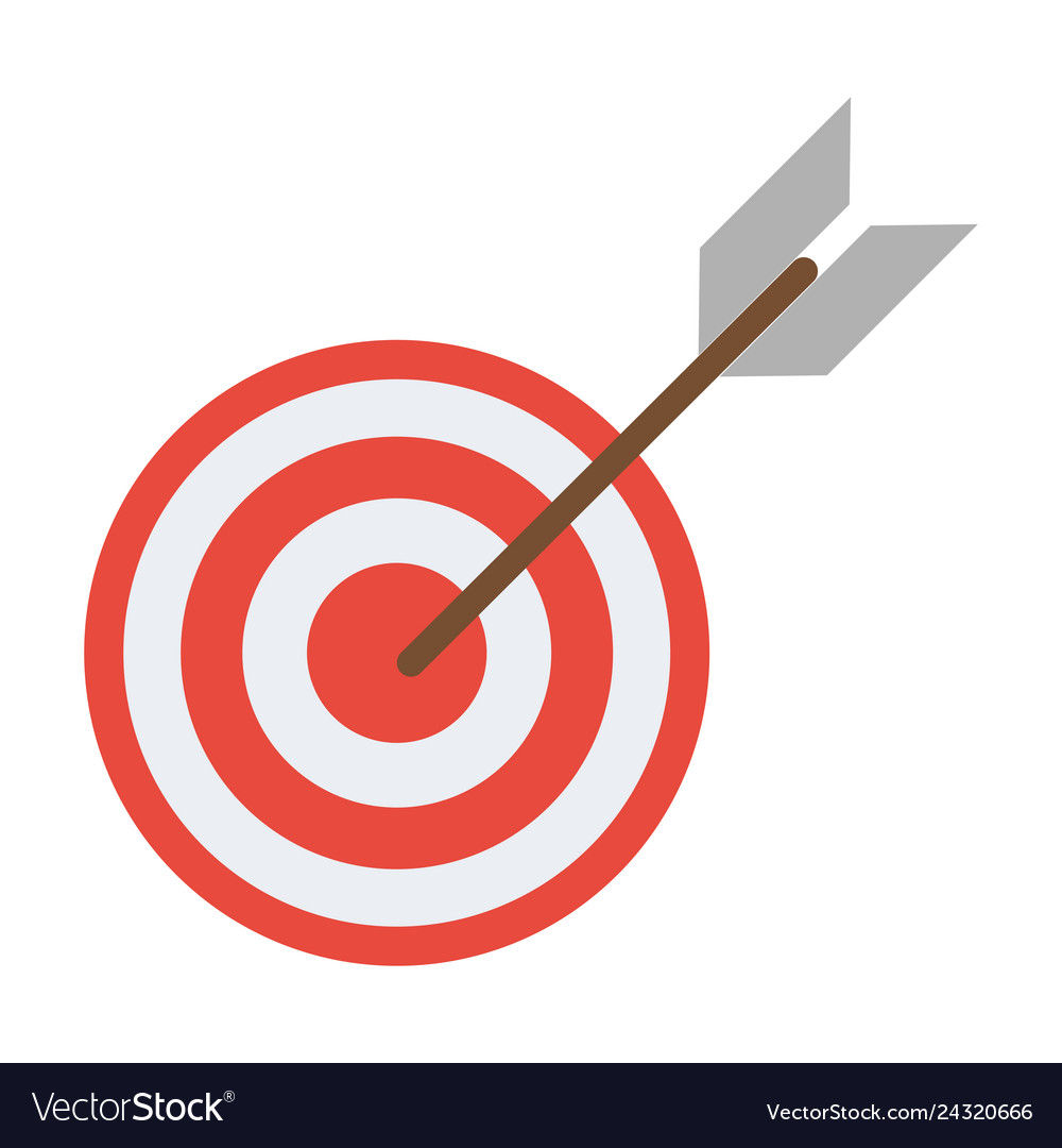 Target dartboard symbol isolated Royalty Free Vector Image