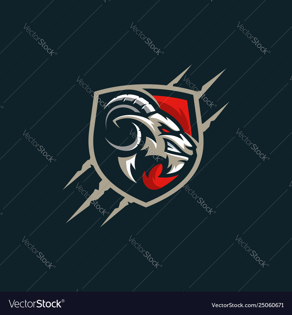 Abstract goat ram concept design template vector image Abstract goat ram concept design template