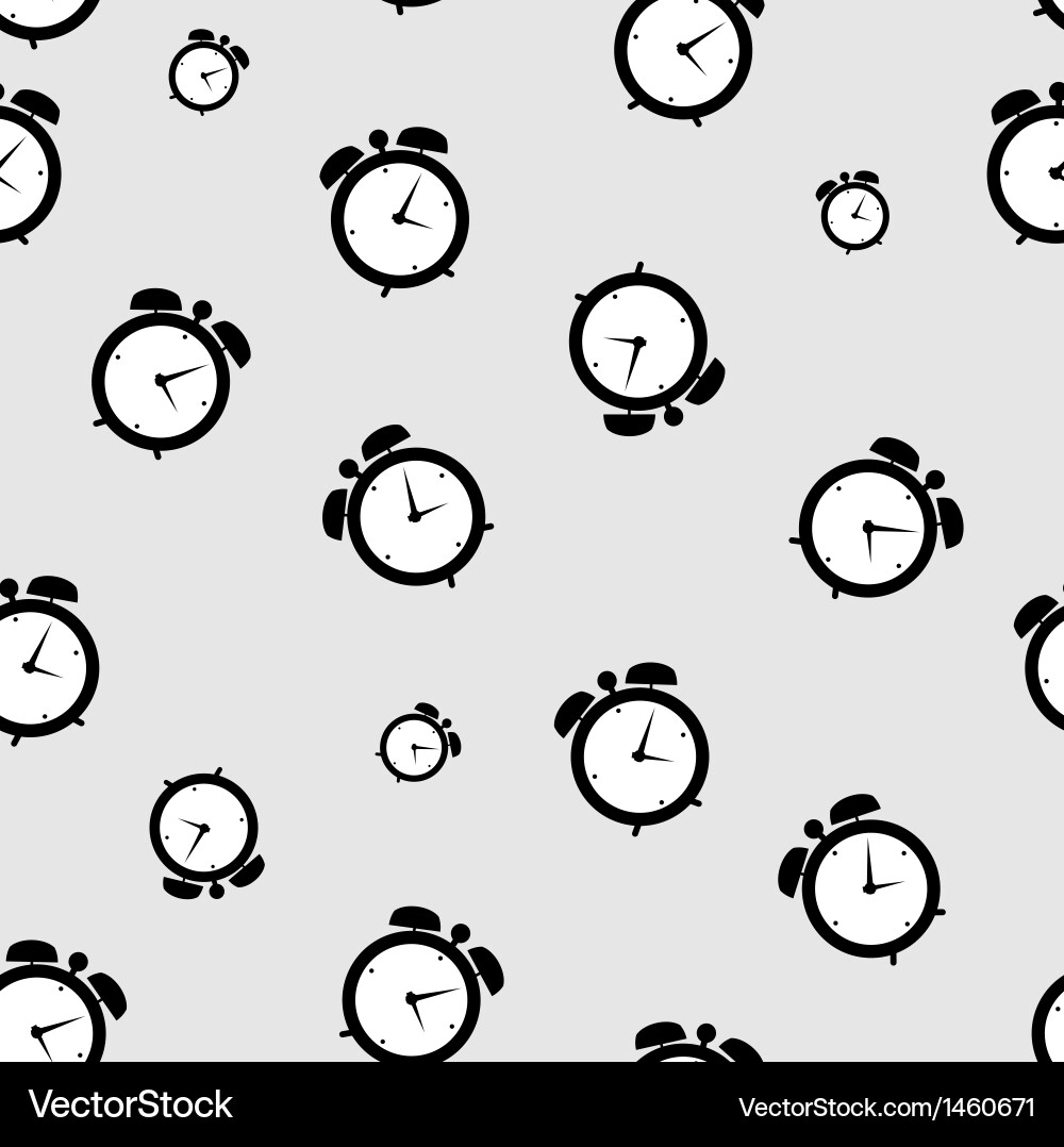 Clock alarm icon seamless pattern background Vector Image