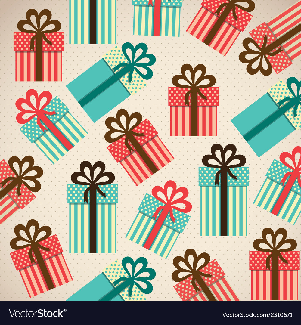 Pattern gift boxes made with patterns Royalty Free Vector