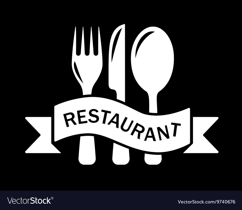 Art style restaurant symbol Royalty Free Vector Image