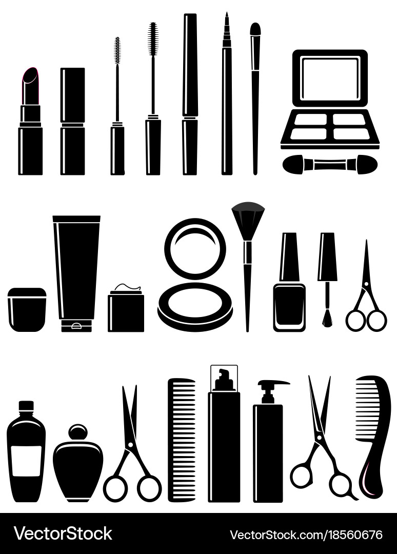 Beauty cosmetic set Royalty Free Vector Image - VectorStock