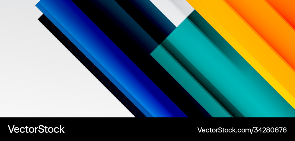 Geometric abstract backgrounds with shadow lines Vector Image