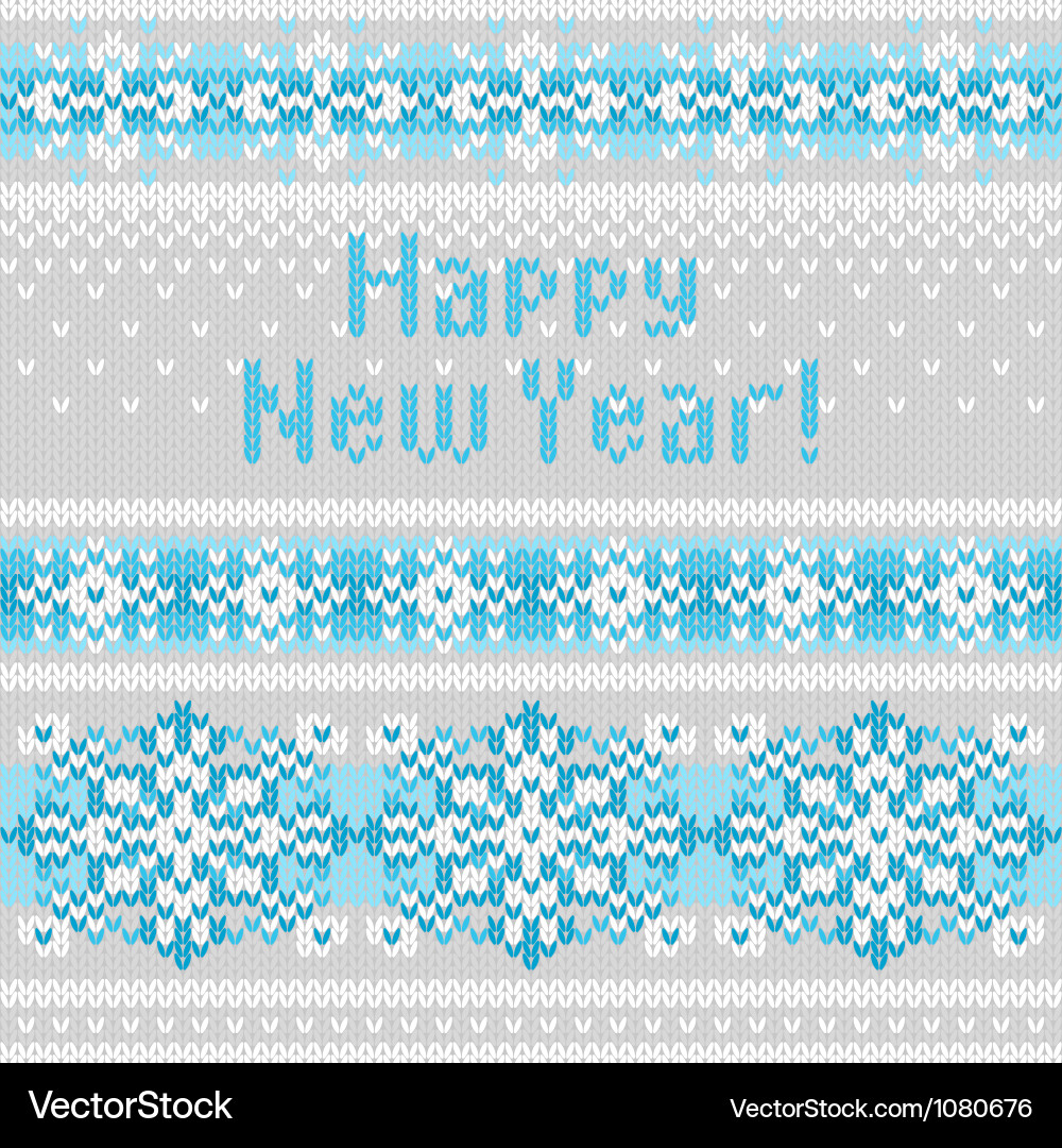 Seamless knitted pattern with snowflakes Vector Image